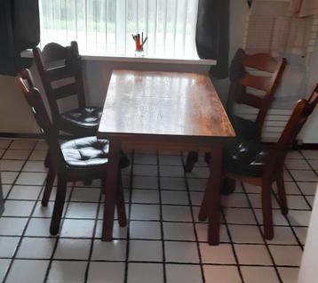 Eiken (eet) Tafel Set - vintage beschikbaar voor biedingen