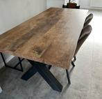 Eettafel met bankje, Huis en Inrichting, Tafels | Eettafels, Ophalen, 50 tot 100 cm, Zo goed als nieuw, Vijf personen of meer