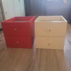 Kallax ladeblokken rood en wit, Huis en Inrichting, Kasten | Ladekasten, Ophalen of Verzenden, Gebruikt