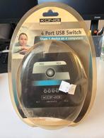 König 4-Port USB Switch – 1 apparaat op 4 computers – nieuw, Ophalen of Verzenden, Zo goed als nieuw