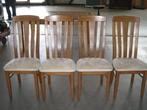 4 nette eikenhouten eetstoelen, Huis en Inrichting, Stoelen, Gebruikt