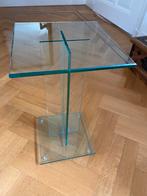 Glazen bijzettafel z.g.a.n., Glas, Rond, 45 tot 60 cm, Minder dan 55 cm