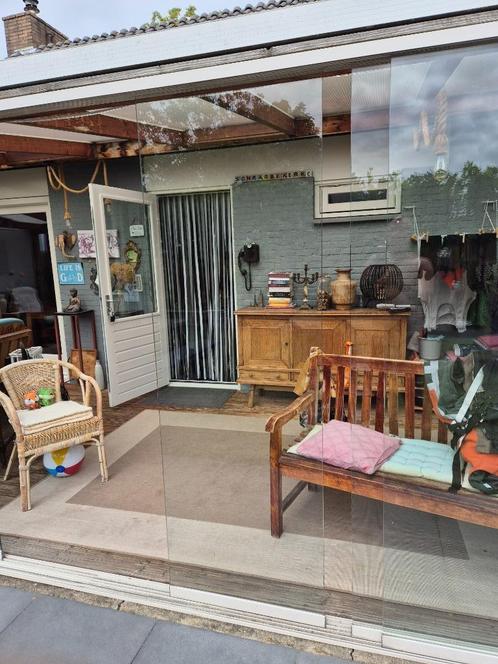 Te glazen schuifwand + licht doorlatende dakplaten, Tuin en Terras, Overkappingen, Gebruikt, Serre, Ophalen
