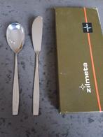 Gero Zilmeta Serveerset Lepel en Mes in Originele Doos, Antiek en Kunst, Antiek | Bestek, Ophalen of Verzenden