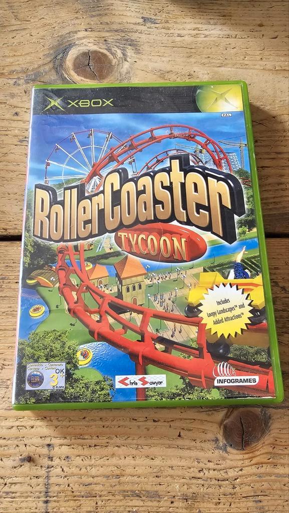 RollerCoaster Tycoon - Xbox - Compleet, Spelcomputers en Games, Games | Xbox Original, Gebruikt, Simulatie, 1 speler, Vanaf 3 jaar