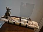 Art Deco Fotolijst Marmer met Hond ( herder ), Antiek en Kunst, Ophalen of Verzenden