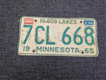 Kentekenplaat Minnesota 1965 USA Nummerplaat nummerbord Lice beschikbaar voor biedingen