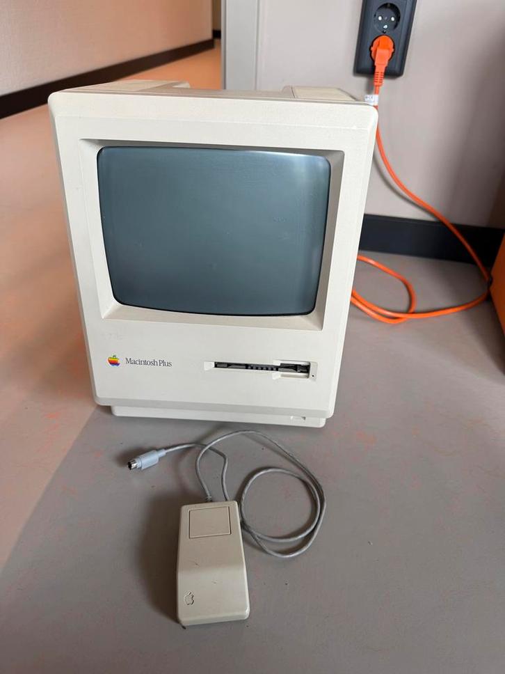 Apple Macintosh Plus 1MB with mouse - working, Computers en Software, Vintage Computers, Ophalen
