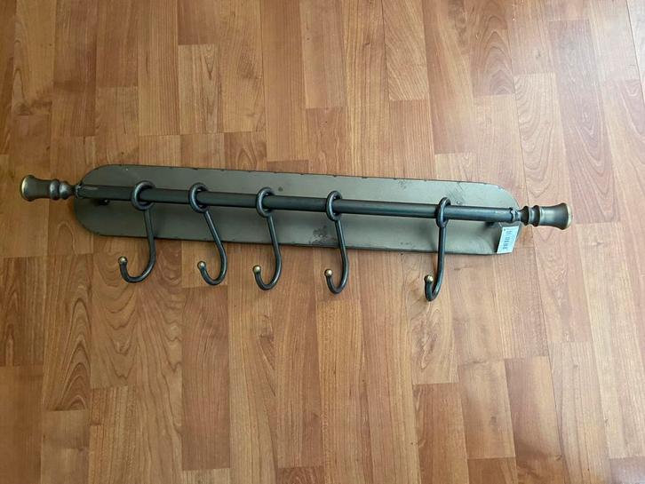 Mooie industriële messing Kapstok “splinternieuw”, Huis en Inrichting, Woonaccessoires | Kapstokken, Zo goed als nieuw, Wandkapstok