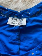 Kyuso top 42 kobaltblauw met zilver, Kleding | Dames, Maat 42/44 (L), Zo goed als nieuw, Zonder mouw, Verzenden