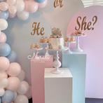 Backdrop gender Reveal onthulling baby feest decoratie, Ophalen of Verzenden