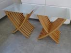 ikea tafel bijzettafel design Ekeberg nachtkastjes 2 voor 35, Minder dan 55 cm, Gebruikt, Overige vormen, Hout
