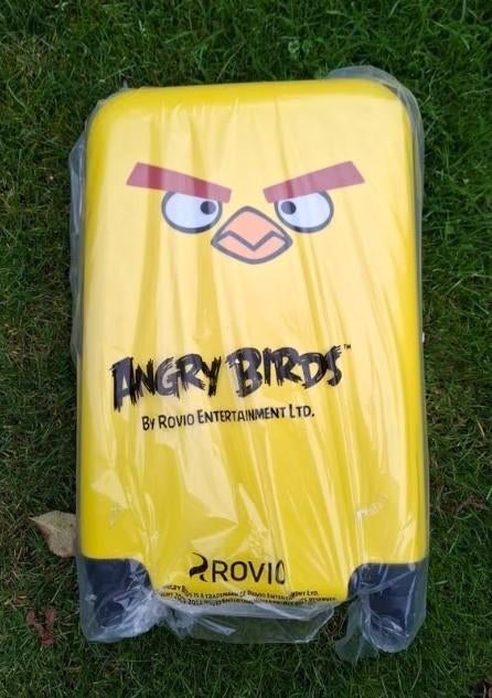 Trolley handbagage Angry Birds geel, Sieraden, Tassen en Uiterlijk, Koffers, Wieltjes, Hard kunststof, Nieuw, Minder dan 50 cm