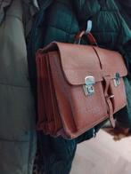 Vintage Leren Aktetas, Overige merken, Gebruikt, Bruin, Ophalen of Verzenden