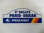 Sticker.  8e Rallye Parijs Dakar.     PEGASO., Ophalen of Verzenden, Zo goed als nieuw
