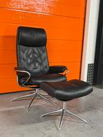 Stressless relax fauteuil met voetenbank, Ophalen of Verzenden, Zo goed als nieuw, 75 tot 100 cm, 50 tot 75 cm