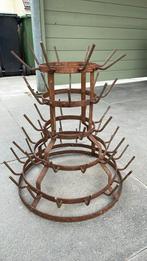 Frans flessenrek/ mokkenrek, Huis en Inrichting, Woonaccessoires | Wijnrekken, Ophalen, Gebruikt, 25 flessen of meer, Metaal