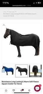 Paarden fleece deken zwart, Ophalen of Verzenden, Zo goed als nieuw