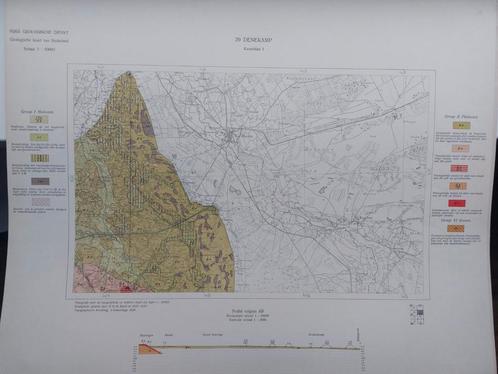 79 / Geologische kaart uit 1929 van Denekamo kwartblad I, Boeken, Atlassen en Landkaarten, Zo goed als nieuw, Landkaart, Nederland