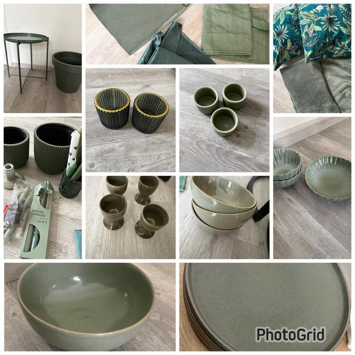 Groene decoratie, Huis en Inrichting, Woonaccessoires | Wanddecoraties, Gebruikt, Ophalen