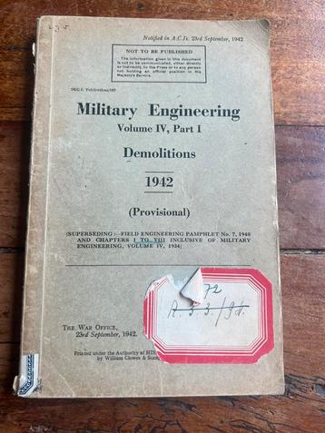 WO2 Brits voorschrift Genie explosieven boobytraps 1942  beschikbaar voor biedingen