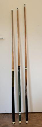 3 snookerkeu's kaarsrecht, Ophalen, Gebruikt, Keu of Ballen
