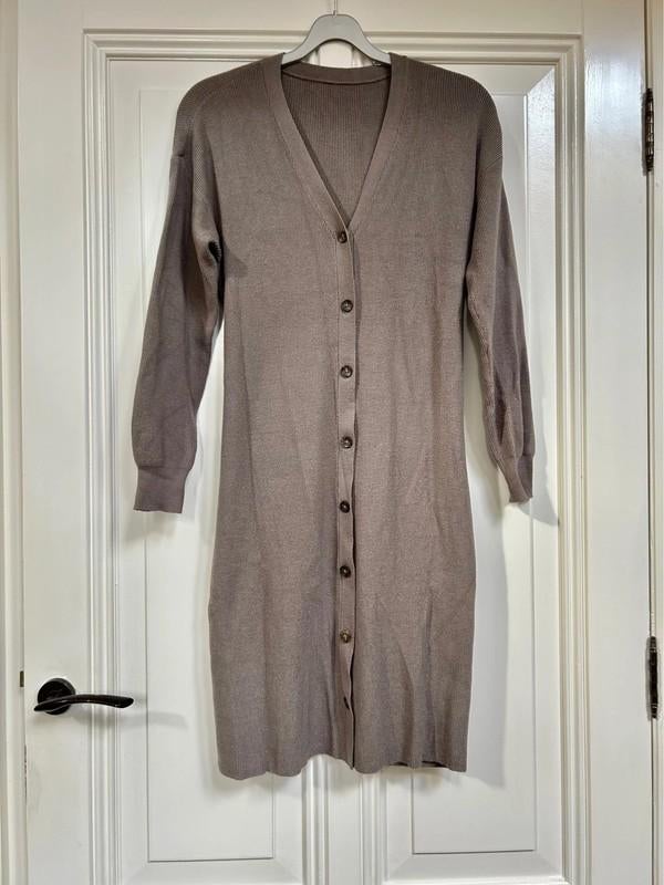 Msch Copenhagen Rachelle Long Cardigan M/L, Maat 38/40 (M), Msch Copenhagen, Beige, Ophalen of Verzenden