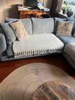 Lichtblauwe Hoekbank Whoon incl. Kussens & Kleed, Huis en Inrichting, Banken | Bankstellen, Ophalen, Gebruikt, Hoekbank, 75 tot 100 cm