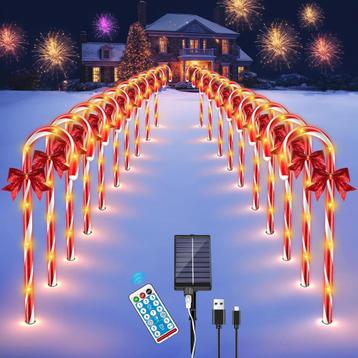 20 Stuks Led-Suikerstokken Solarenergie Of C-USB Voor Buiten beschikbaar voor biedingen