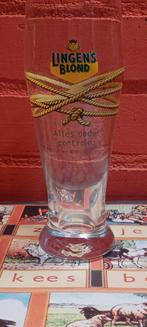 Vintage bierglas LINGENS BLOND, Ophalen of Verzenden, Gebruikt, Glas of Glazen, Overige merken