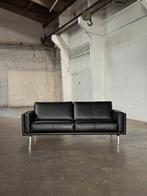 Leolux Bellice Zwart | Leer (SHOWROOMMODEL), Driepersoons, 75 tot 100 cm, Ophalen of Verzenden, Zo goed als nieuw