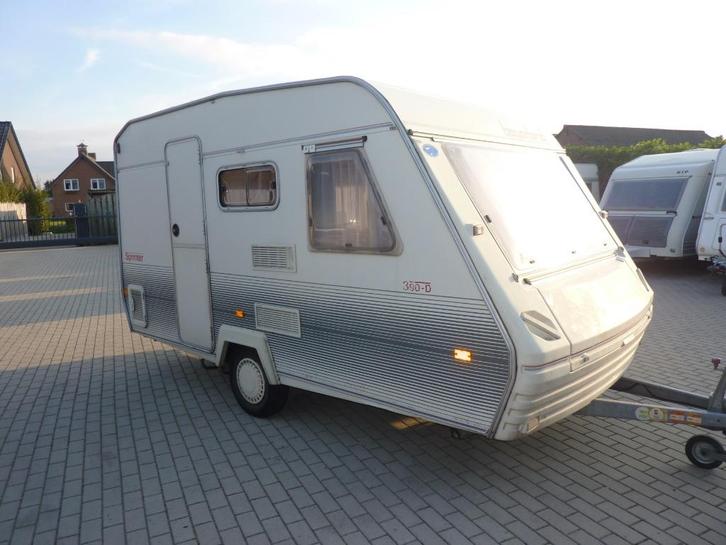 Beyerland Sprinter 390, Caravans en Kamperen, Caravans, Bedrijf, tot en met 4, 500 - 750 kg, Standaardzit, Beyerland, Dwarsbed