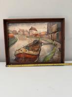 Leuke aquarel water boot schip schepen, Antiek en Kunst, Ophalen of Verzenden