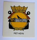 Hr.Ms. Piet Heyn [F811] - oude sticker - 1980's, Ophalen of Verzenden, Marine, Nederland, Overige typen