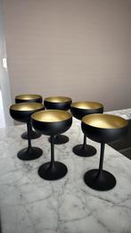 Champagne / cocktail glazen zwart goud Westwing, Huis en Inrichting, Keuken | Servies, Ophalen, Zo goed als nieuw