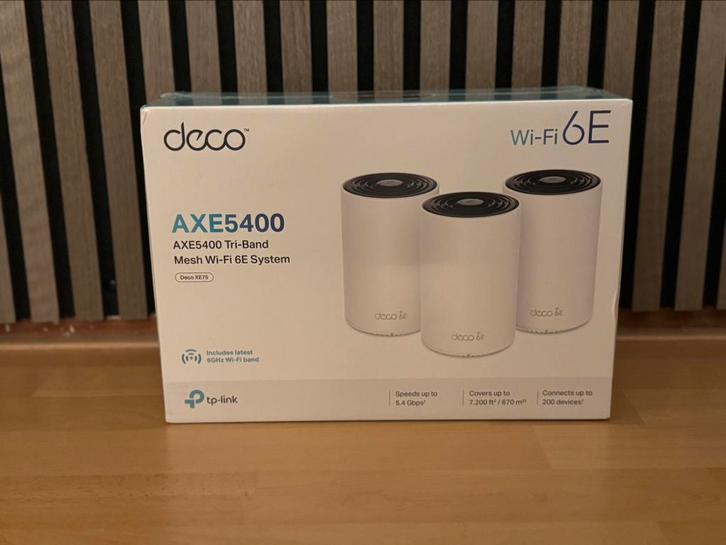 Tp link deco xe75 3 pack nieuw in seal, Computers en Software, WiFi-versterkers, Zo goed als nieuw, Ophalen of Verzenden
