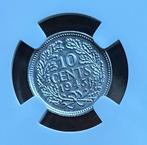 10 cent 1945 Wilhelmina ZELDZAAM, Ophalen, Zilver, 10 cent, Koningin Wilhelmina