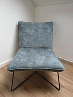 Fauteuil Jari Velours blauw, Ophalen, 75 tot 100 cm, Zo goed als nieuw, Stof
