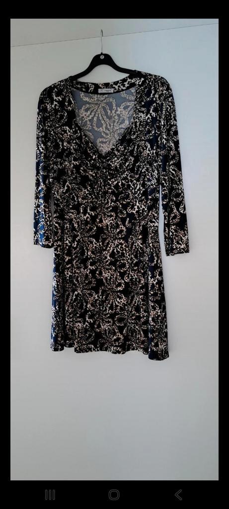 Mooie blauw-taupe jurk, maat XL, Kleding | Dames, Jurken, Zo goed als nieuw, Maat 46/48 (XL) of groter, Blauw, Boven de knie, Ophalen of Verzenden