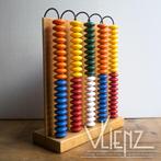 Vintage, grote, houten abacus, telraam, rekenraam met kralen, Overige typen, Gebruikt, Ophalen of Verzenden