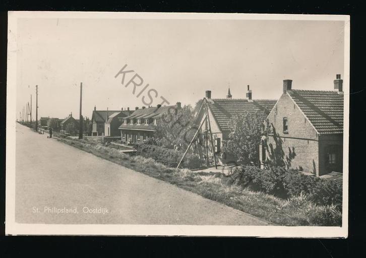 St. Philipsland - Oostdijk [KRST009-2055, Verzamelen, Ansichtkaarten | Nederland, Gelopen, Waddeneilanden, 1940 tot 1960, Verzenden
