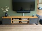 Industriële tv meubel (mango hout) 2m20, Huis en Inrichting, Kasten | Televisiemeubels, Minder dan 100 cm, 25 tot 50 cm, 200 cm of meer