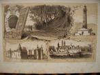 054 / Egmond  Kasteel Hooge Duintje bij Bergen Litho 1876, Antiek en Kunst, Kunst | Litho's en Zeefdrukken, Ophalen of Verzenden