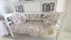 Brocante witte klepbank, Tuin en Terras, Tuinbanken, Ophalen of Verzenden, Gebruikt