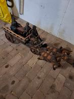 Te koop antiek politie kar met paarden, Antiek en Kunst, Ophalen of Verzenden