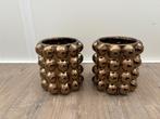 Potten bubbel brons, Tuin en Terras, Bloempotten, Rond, Binnen, Ophalen of Verzenden, Zo goed als nieuw