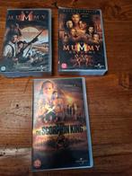 3 stuks Vhs films,The Mummy and Scorpion King, Alle leeftijden, Ophalen of Verzenden, Gebruikt, Actie en Avontuur