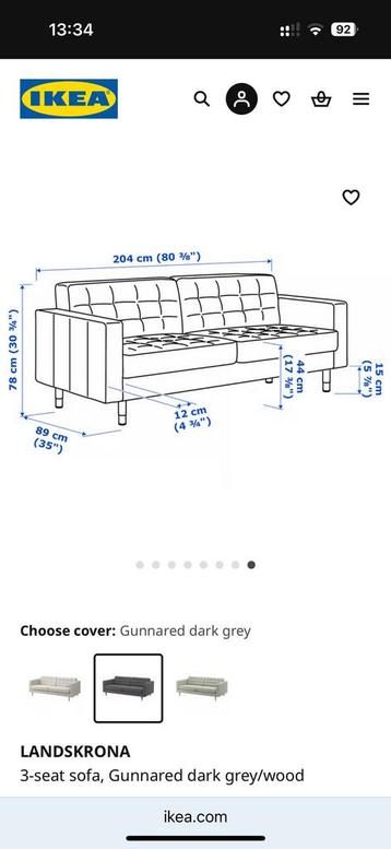 IKEA Landskrona 3-zitsbank - afbeelding 3