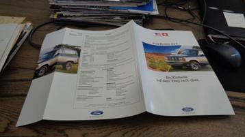 Folder  FORD BRONCO  4x4  ,  2-1989 beschikbaar voor biedingen