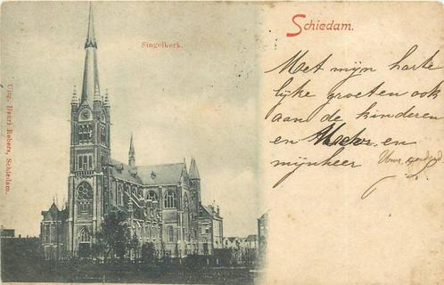 (388-532-039) Schiedam Singelkerk, Verzamelen, Ansichtkaarten | Nederland, Zuid-Holland, Verzenden